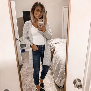 Madewell Long Line Marled Cardigan